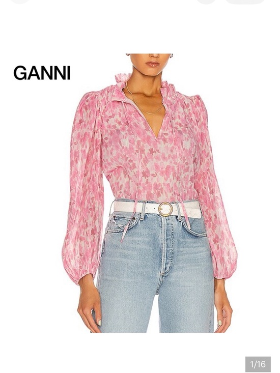 Ganni Tops - GANNI Pink Pleated Blouse
